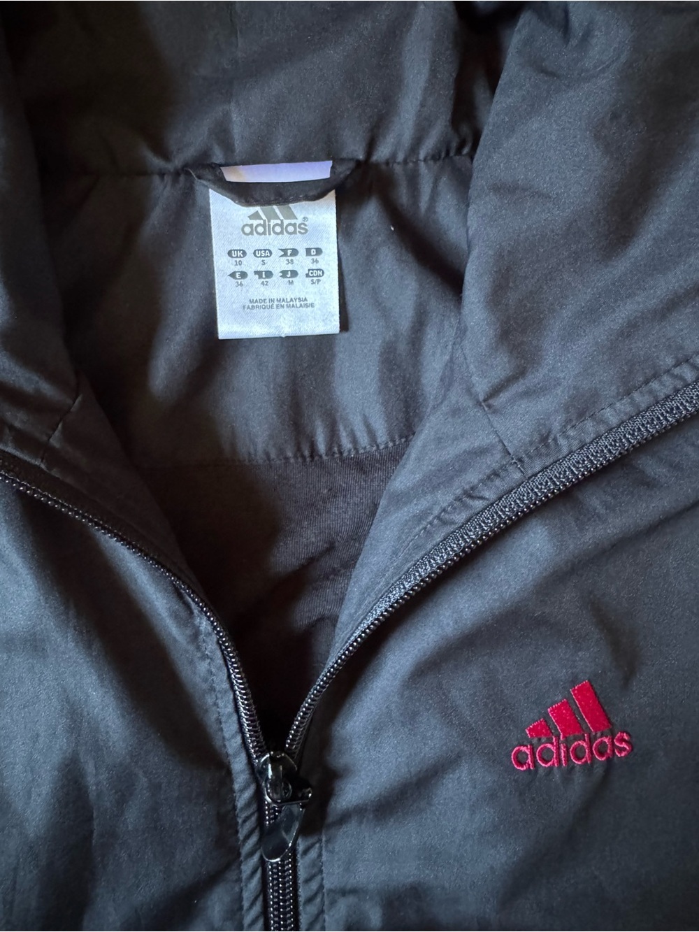 Women’s Adidas Black and Red Track Jacket - Picture 4 of 6